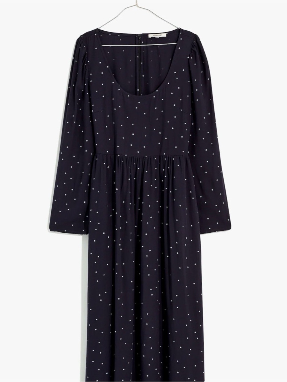 Madewell Navy Long-Sleeve Star Maxi Dress